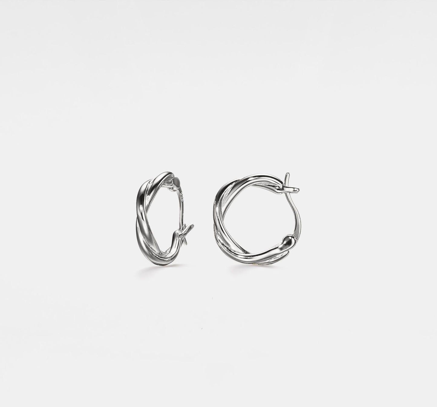 Dainty Gold Twisted Hoop Earrings