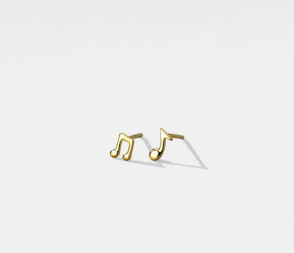 Personalized Sterling Silver Musical Note Earrings