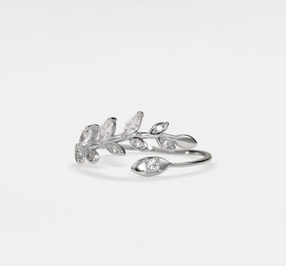 Olive Tree Leaf Sterling Silver Ring