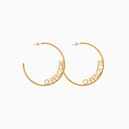 Custom Name Hoop Earrings