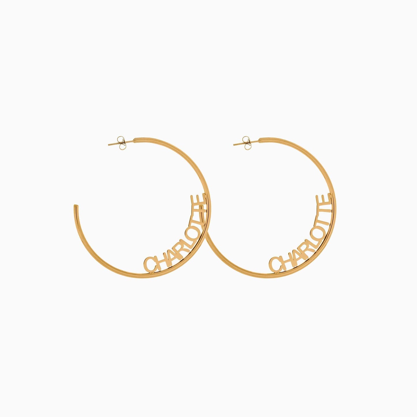 Custom Name Hoop Earrings