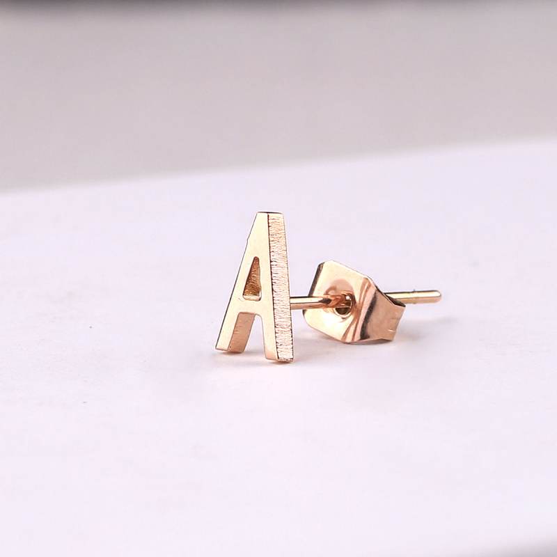 Personalized Skinny Initial Earrings