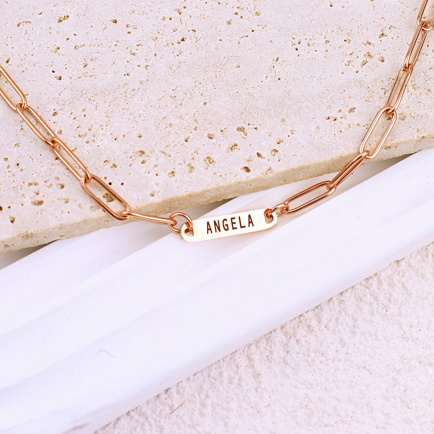 Personalized Paperclip Name Necklace