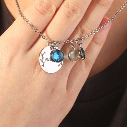 Personalized Birthstone Pendant Necklace