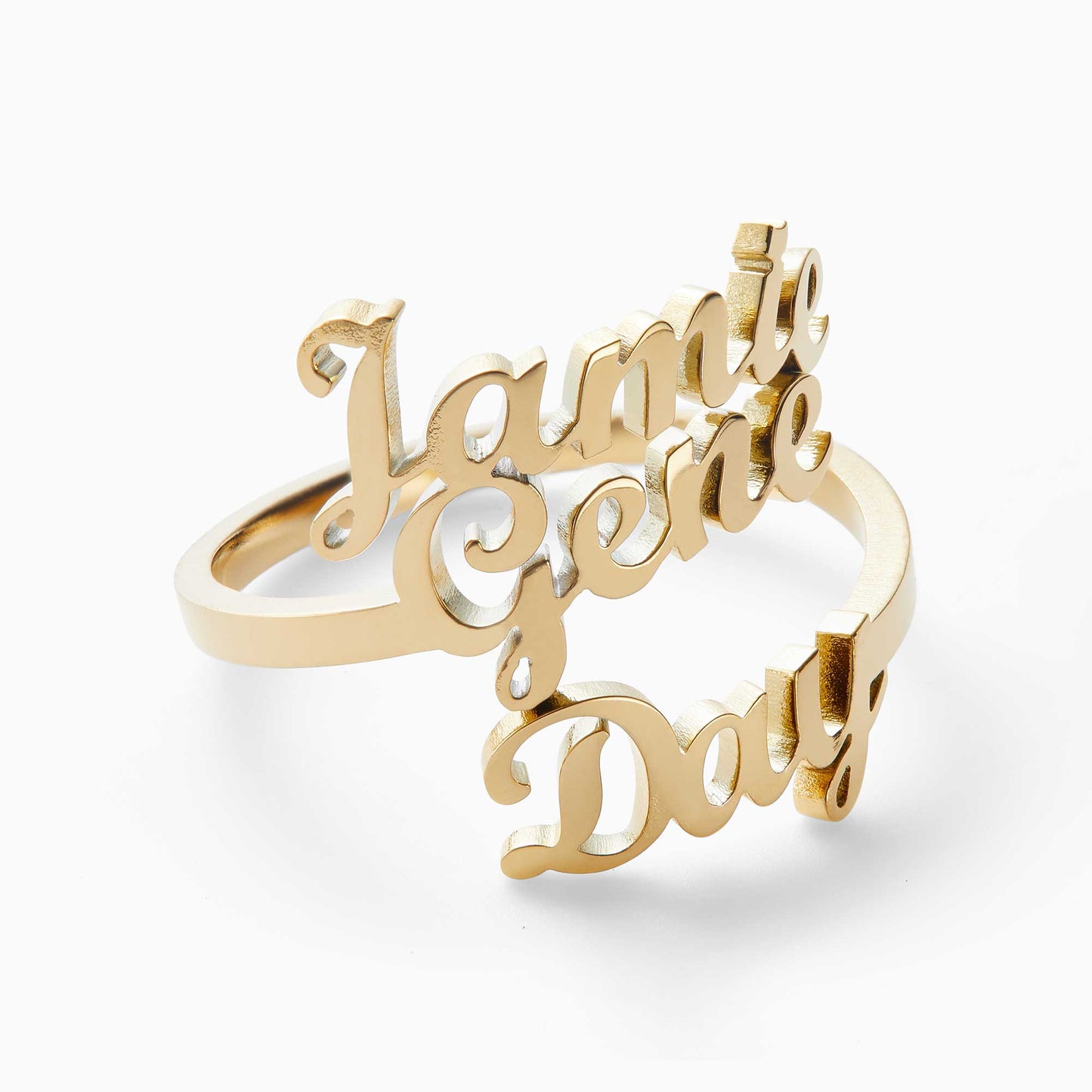 Personalized Triple Name Ring