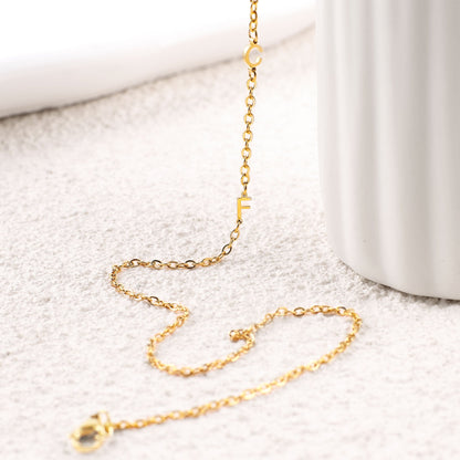 Personalized Sideways Initials Necklace