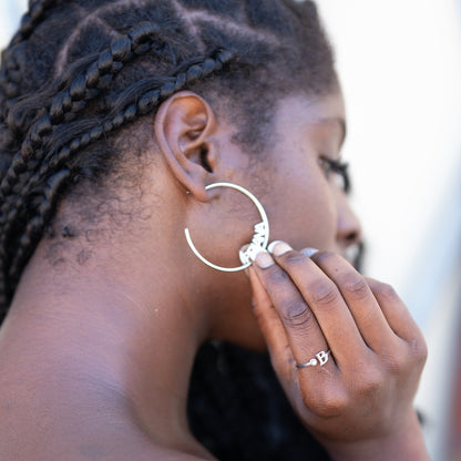 Custom Name Hoop Earrings