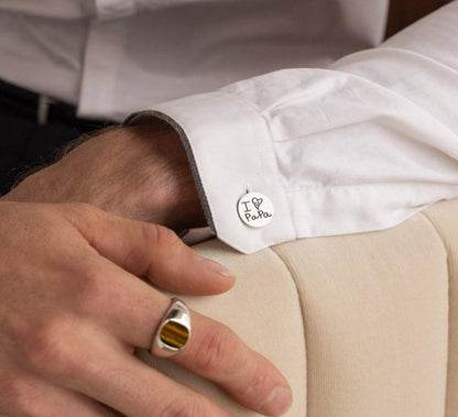 Custom Engraved Handwriting Cufflinks