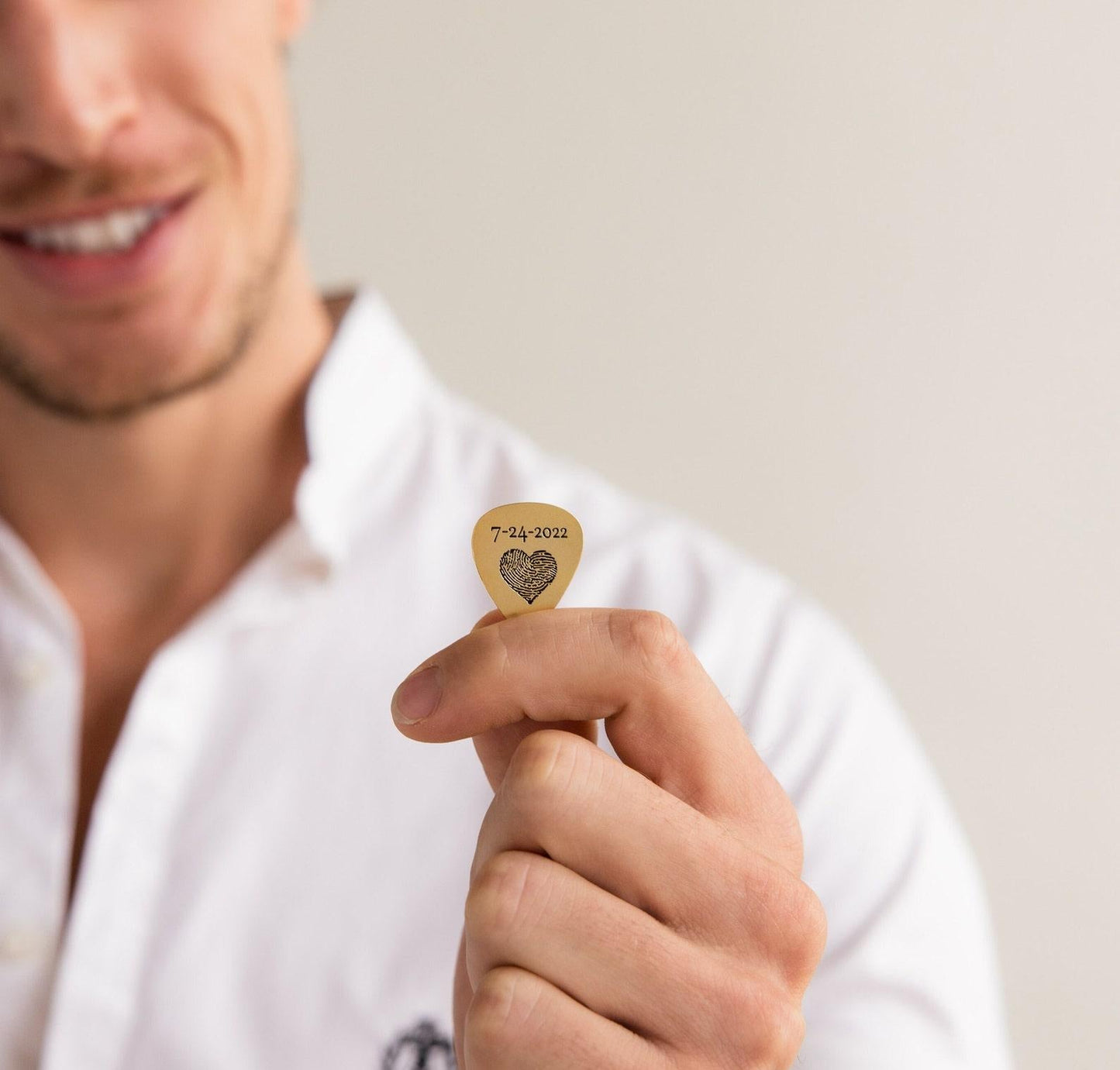 Custom Fingerprint Engraved Guitar Pick