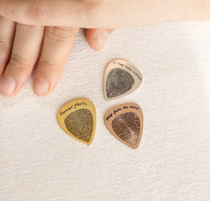 Custom Fingerprint Engraved Guitar Pick