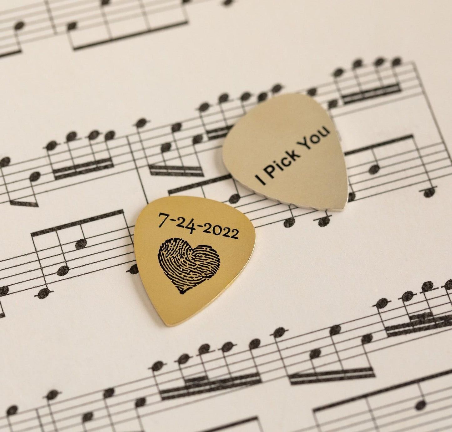 Custom Fingerprint Engraved Guitar Pick