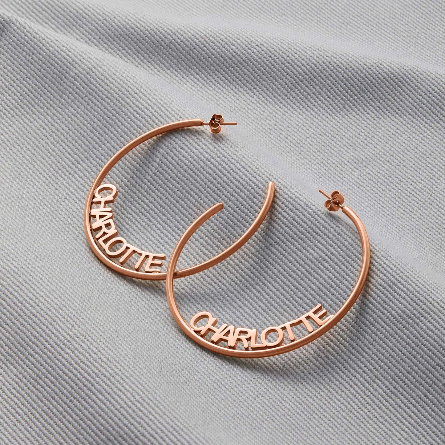 Custom Name Hoop Earrings