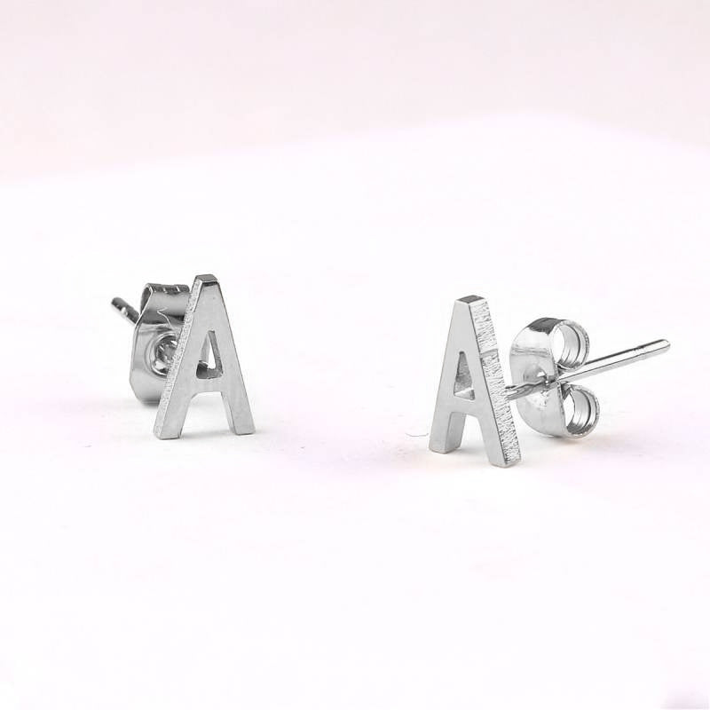 Personalized Skinny Initial Earrings