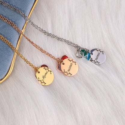 Personalized Birthstone Pendant Necklace