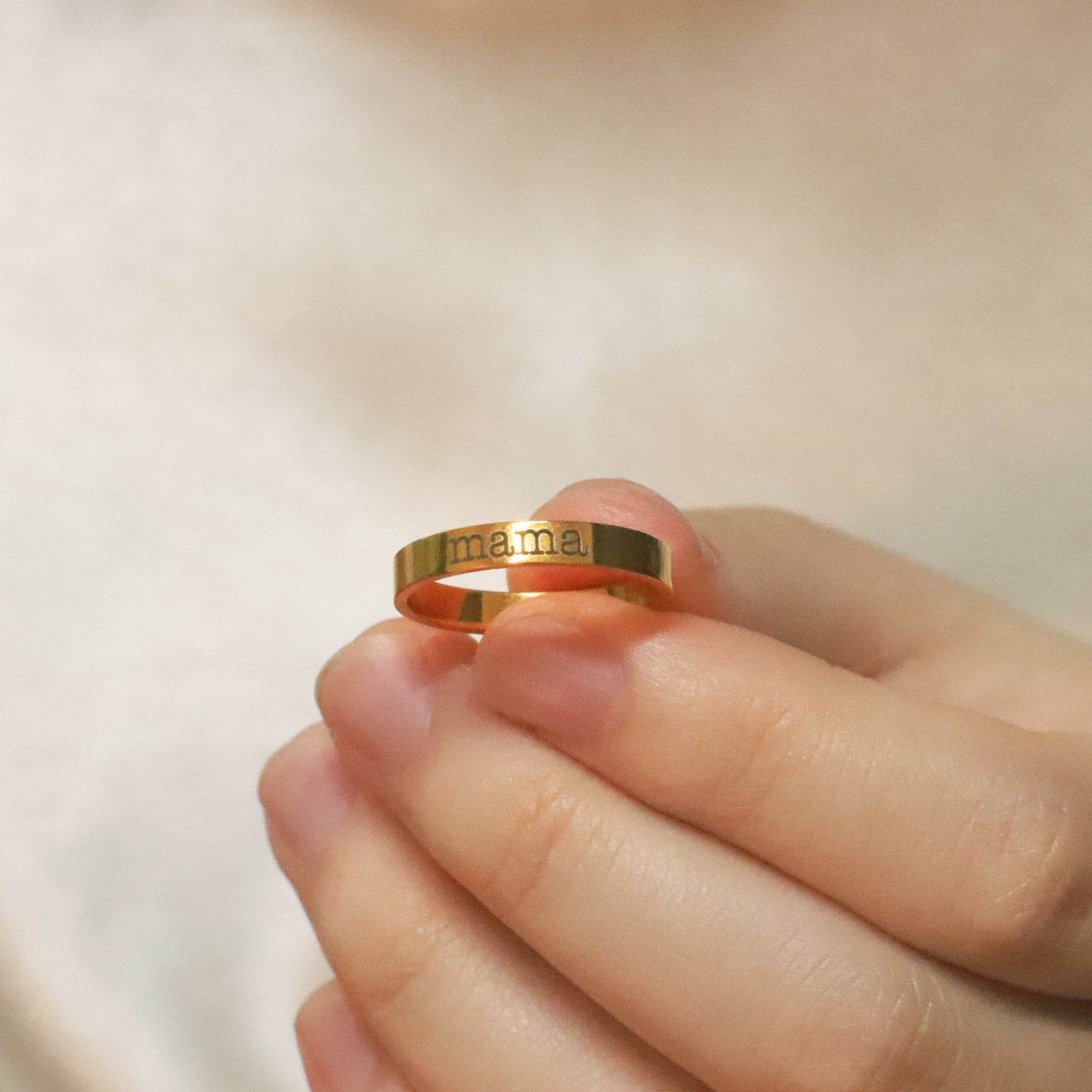 Personalized Stackable Name Ring 3mm Band