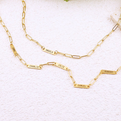 Personalized Paperclip Name Necklace