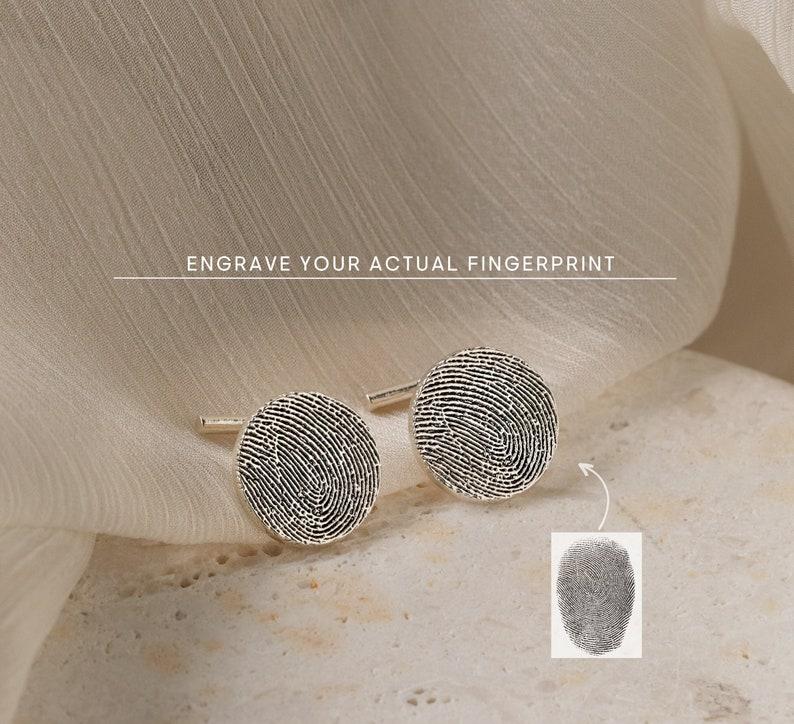 Personalized Fingerprint Cufflinks for Men