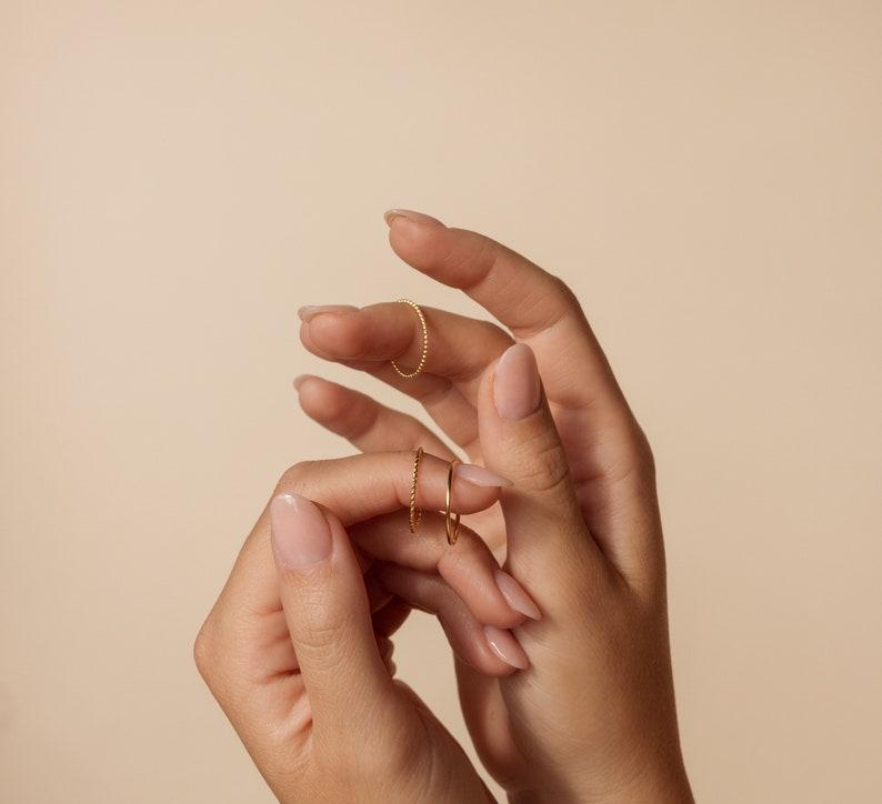 Dainty Mixed Metal Stacking Ring Set