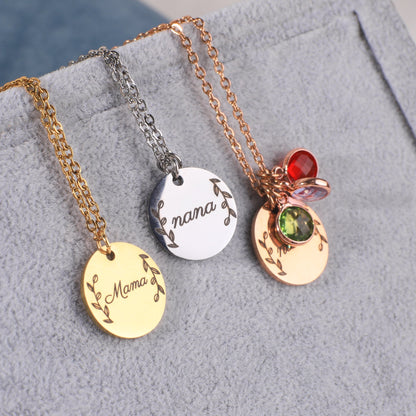 Personalized Birthstone Pendant Necklace