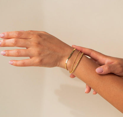 Dainty Gold and Silver Chain Bracelets