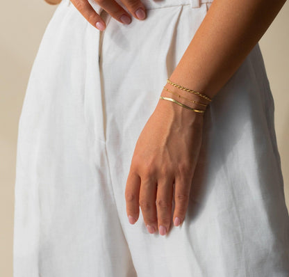 Dainty Gold and Silver Chain Bracelets