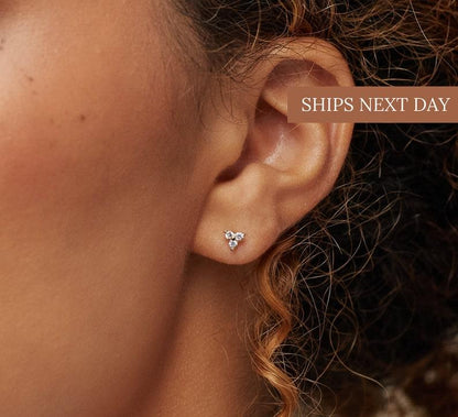 Dainty Mini Diamond Stud Earrings