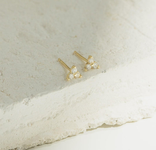 Dainty Mini Diamond Stud Earrings