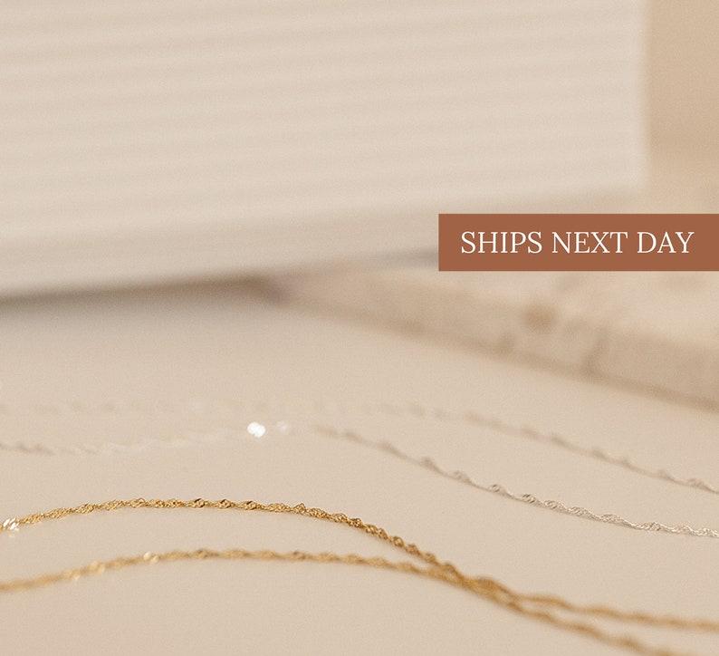 Gold and Silver Minimalist Singapore Necklace