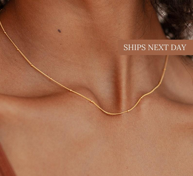 Personalized Minimalist Layering Necklace in Gold