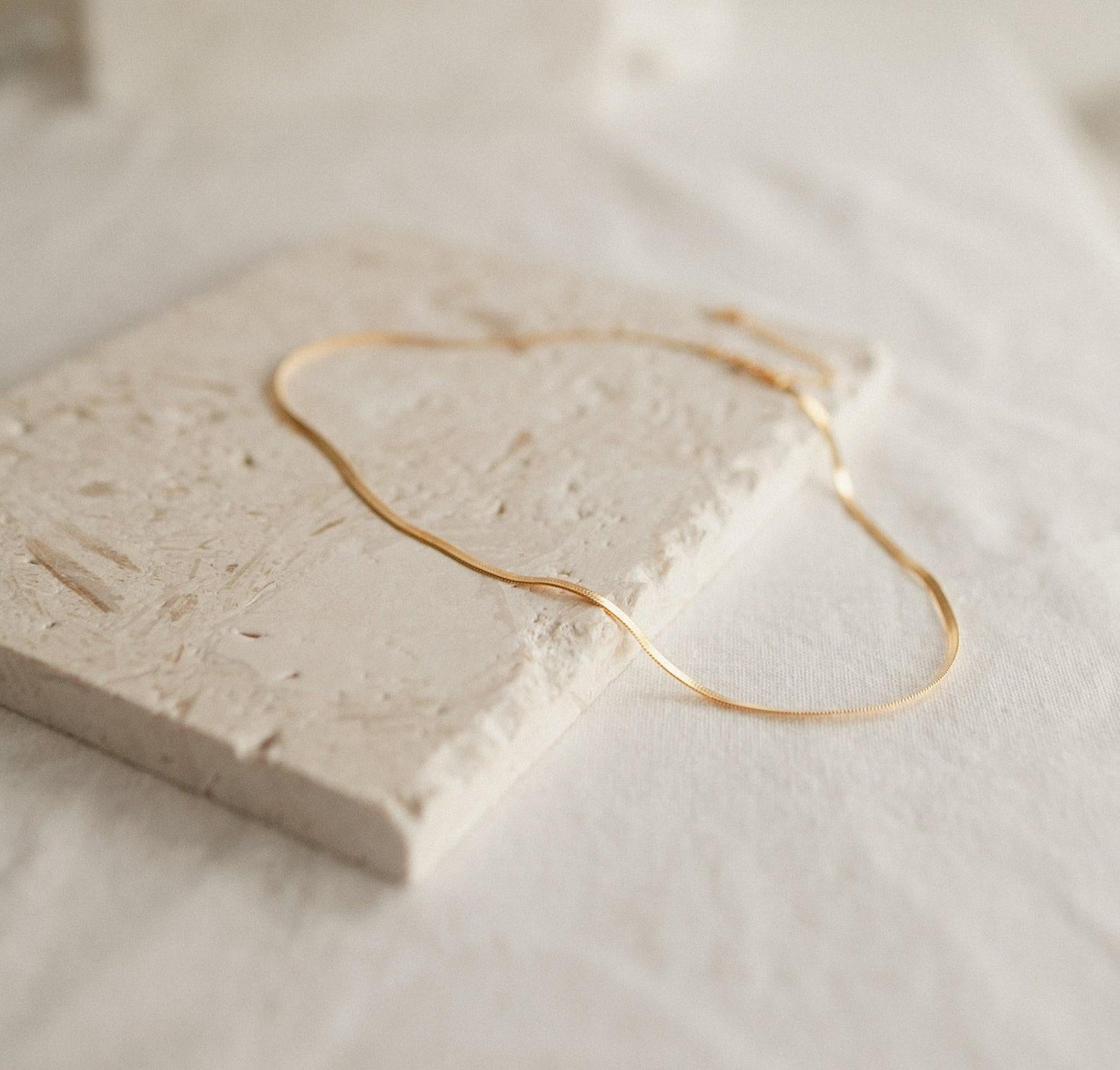 Herringbone Necklace in Gold and Silver