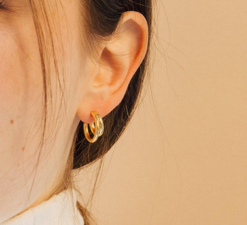 Minimalist Double Hoop Earrings