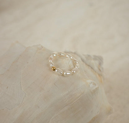 Minimalist Pearl Beaded Ring