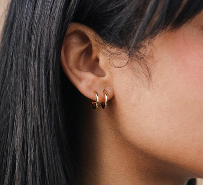 Gold Duo Hoop Earrings