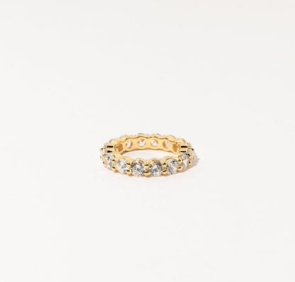 Gold Round Diamond Eternity Band Ring