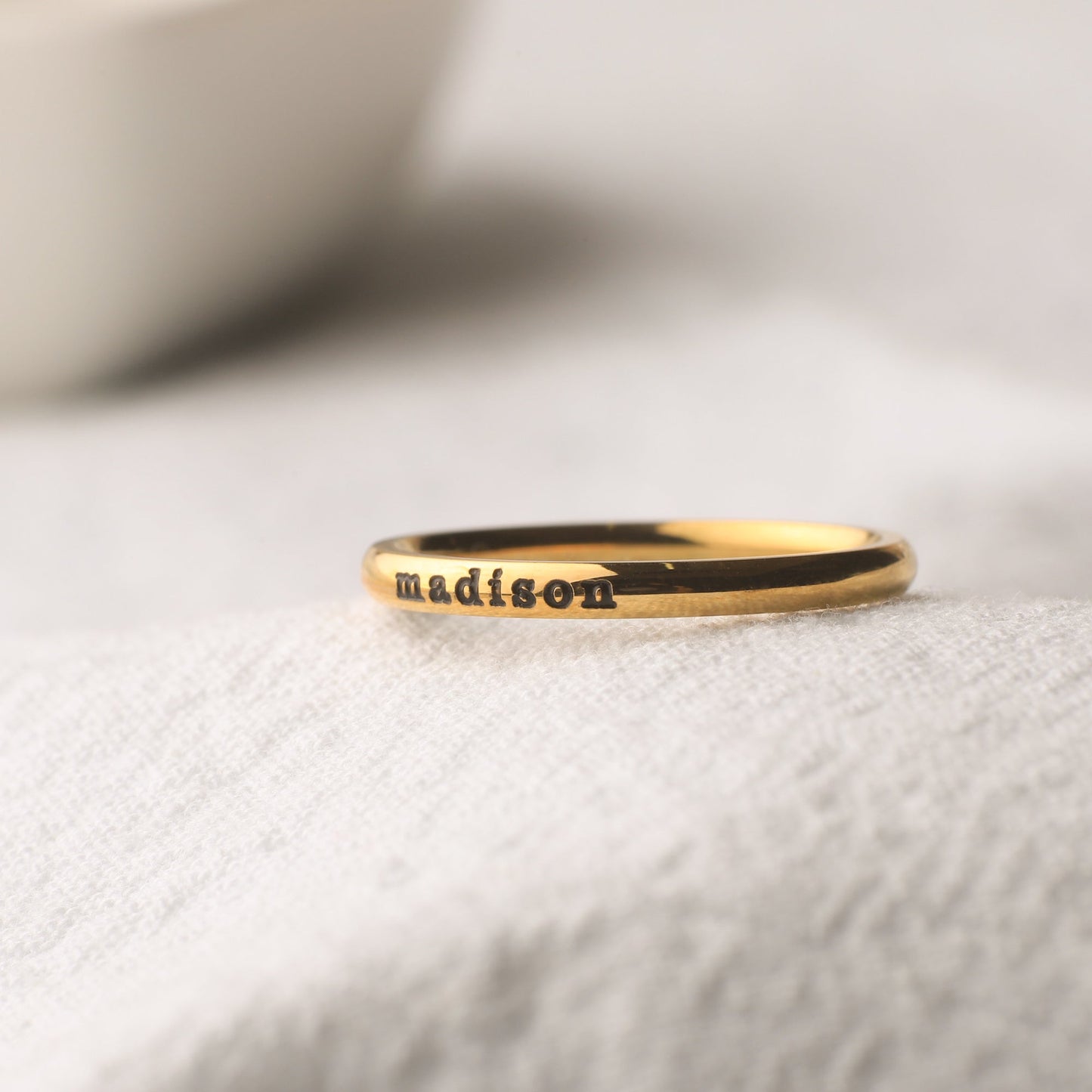 Personalized 2mm Engraved Stacking Ring