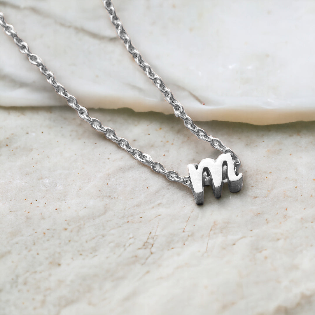 Personalized Initial Script Necklace