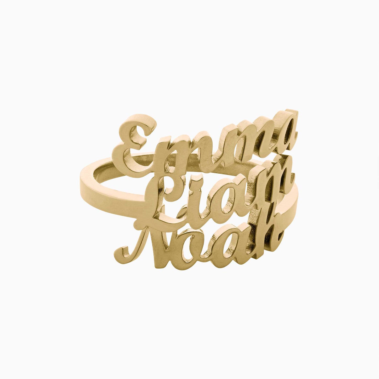 Personalized Triple Name Ring