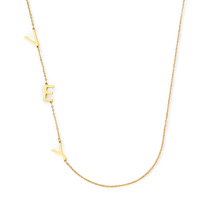 Custom Asymmetrical Initials Necklace