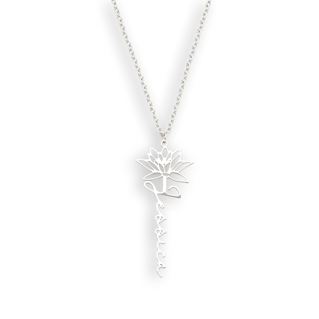 Customized Birth Flower Necklace