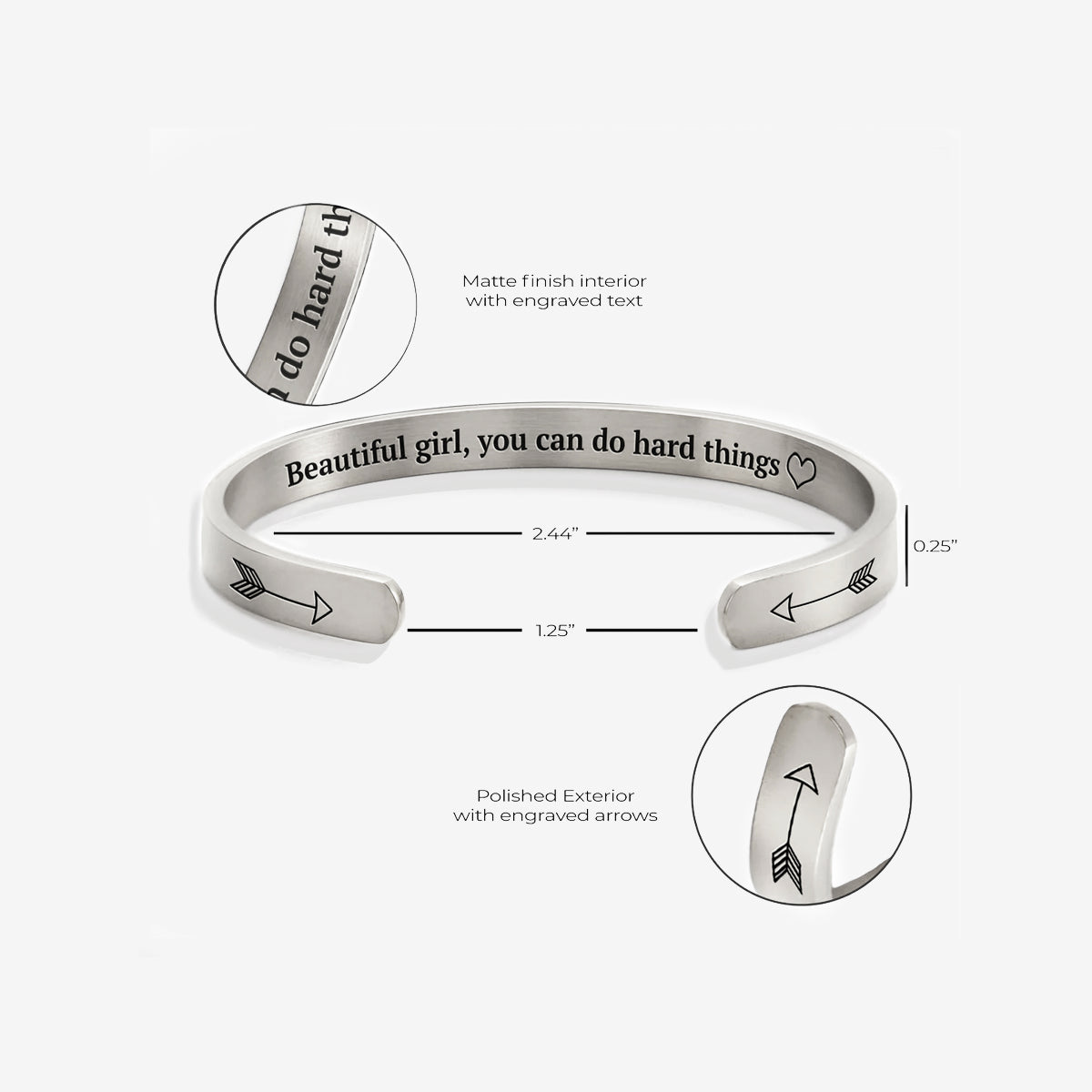 Personalizable Cuff Bracelet for Girls