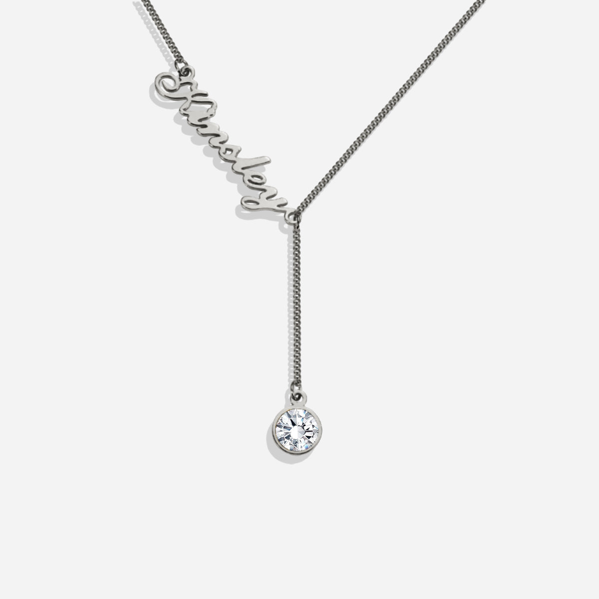 Personalized Birthstone Lariat Necklace