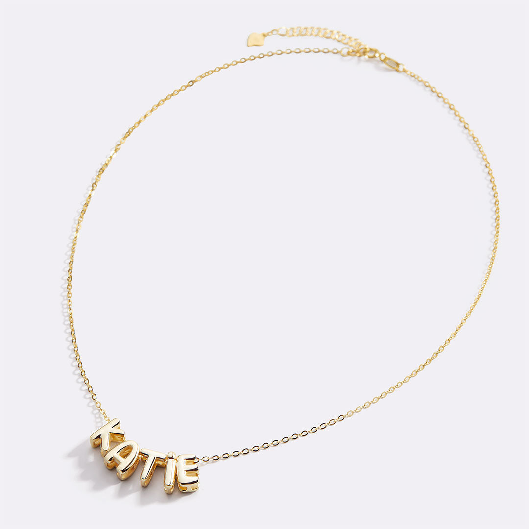 Personalized Bubble Name Necklace