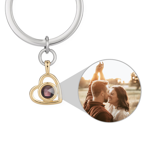 Personalized Heart Photo Keychain