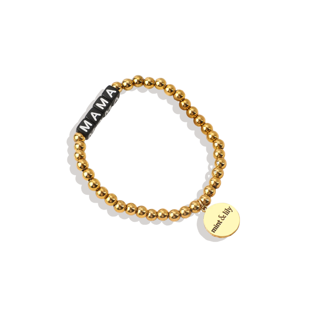 Personalized Waterproof Gold Beaded Bracelet