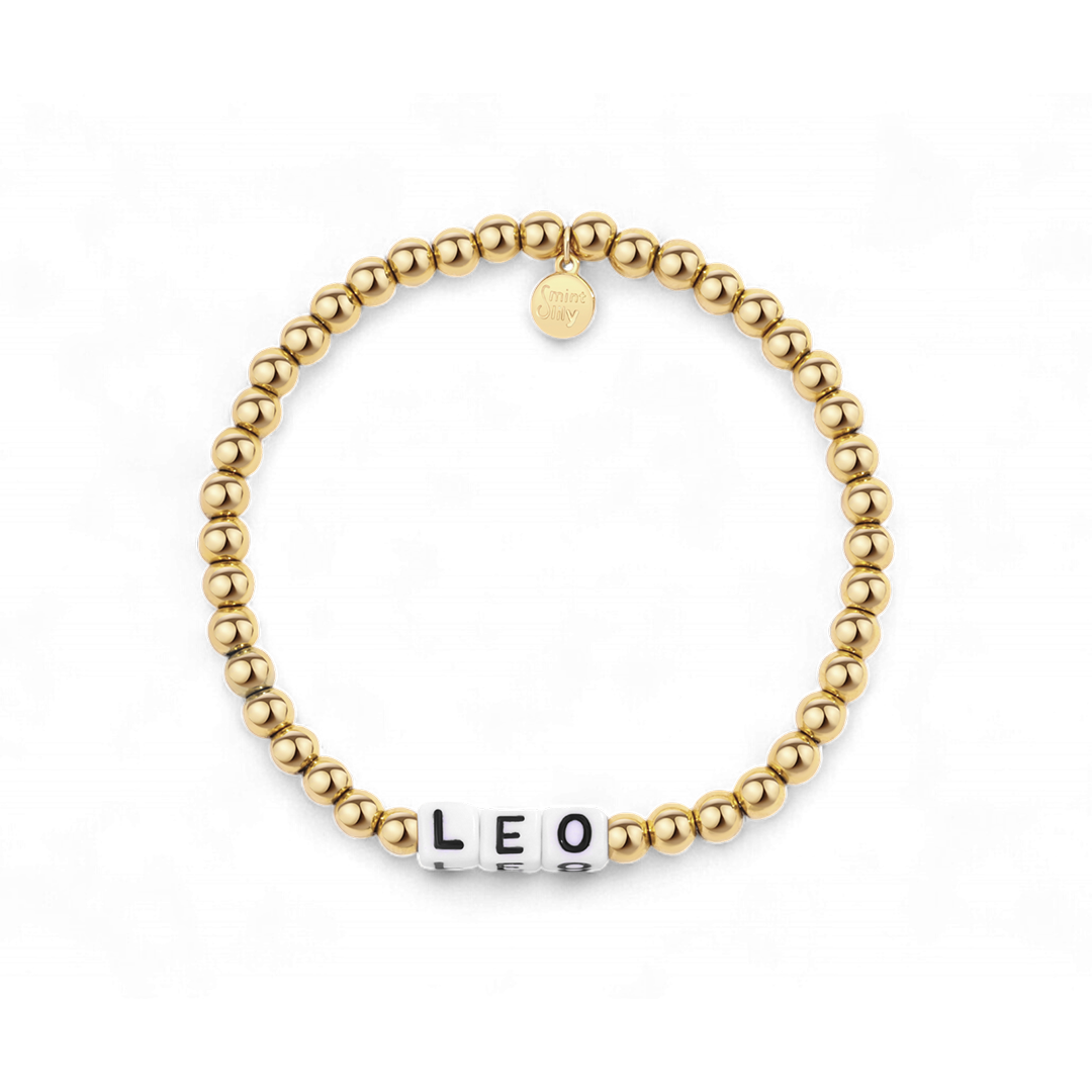 Personalized Waterproof Gold Beaded Bracelet