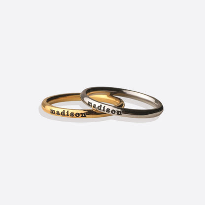 Personalized 2mm Engraved Stacking Ring