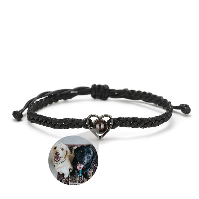 Adjustable Heart Photo Bracelet