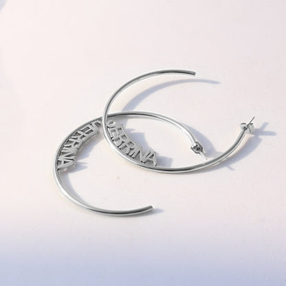 Custom Name Hoop Earrings