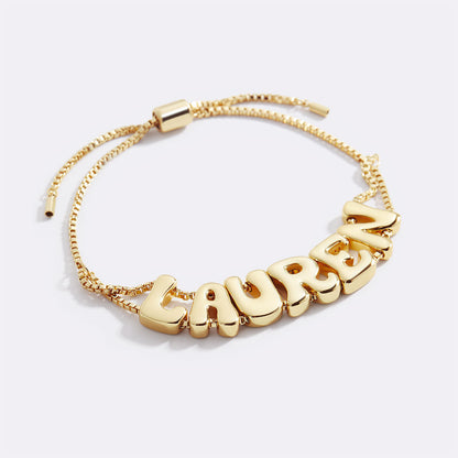 Adjustable Chain Name Bracelet