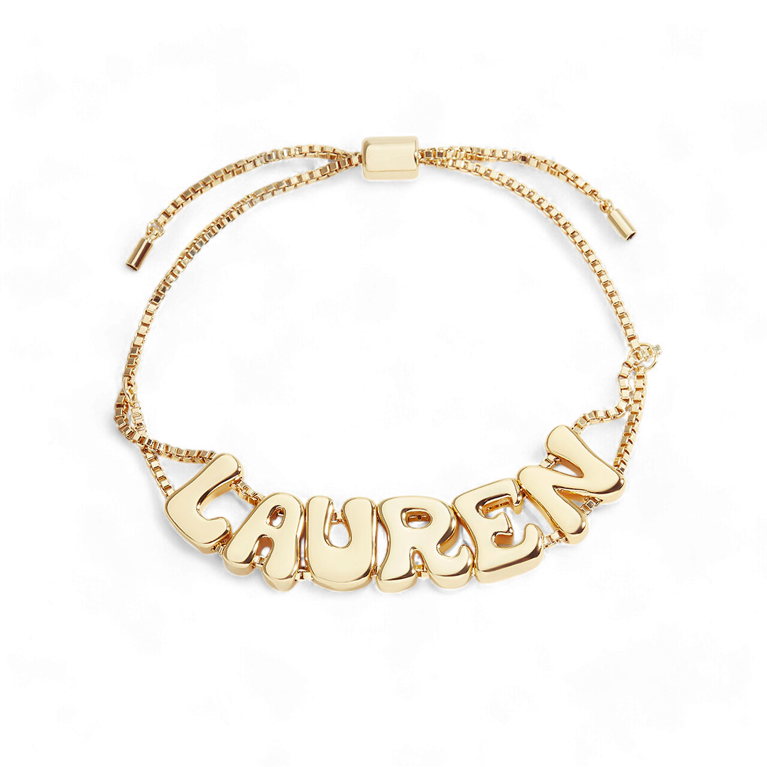 Adjustable Chain Name Bracelet